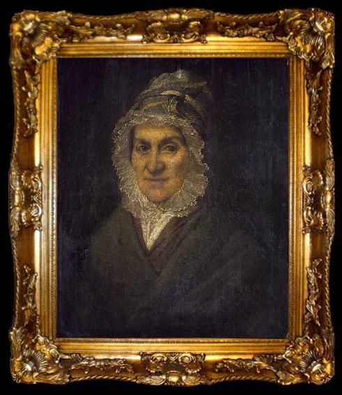 framed  French school Portrait of an Old Woman, ta009-2